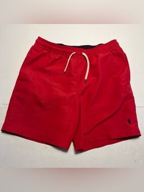 Ralph Lauren Swim Shorts Boys L (14-16) Red Trunks Swimming Polo